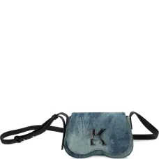 Джинсовая сумка через плечо с принтом тай-дай