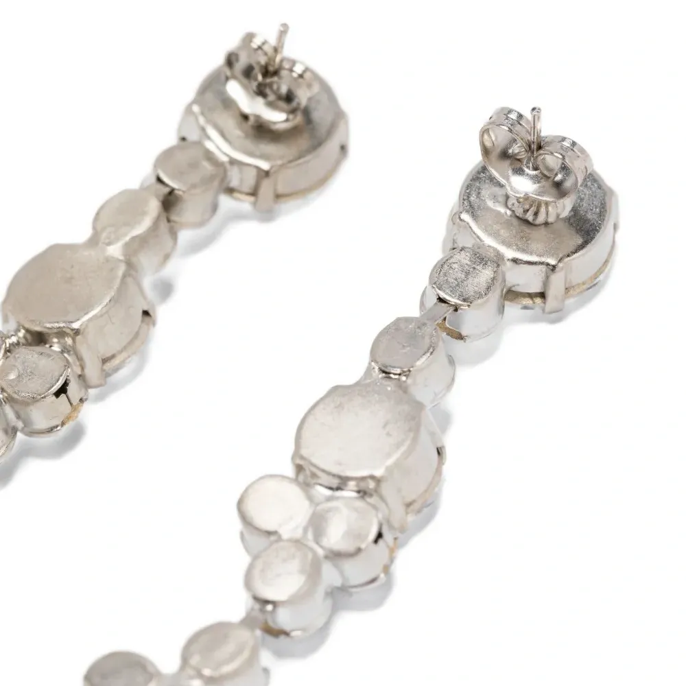 Серьги-подвески с кристаллами