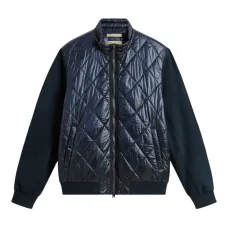 Стеганая куртка с трикотажными вставками