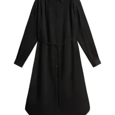 Платье-рубашка миди с поясом Платье-рубашка миди с поясом