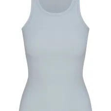 Майка в рубчик с круглым вырезом