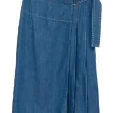 Юбка миди с запахом и поясом