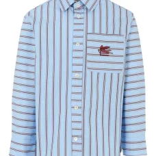 Полосатая рубашка с вышивкой Pegaso Полосатая рубашка с вышивкой Pegaso