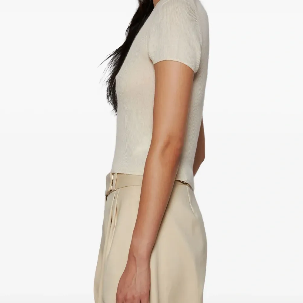 Кашемировая футболка с короткими рукавами