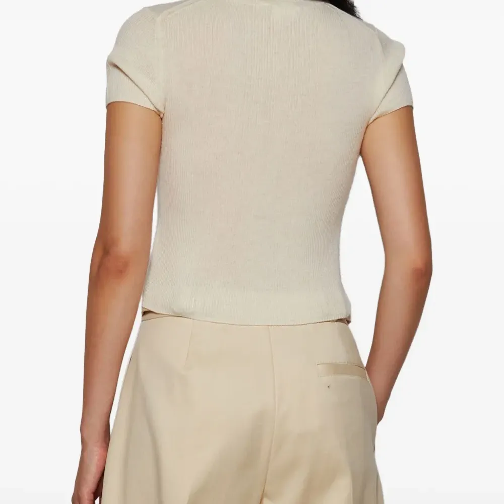 Кашемировая футболка с короткими рукавами