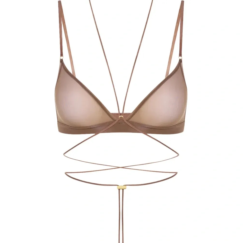 Треугольный бюстгальтер с перекрещивающимися бретелями