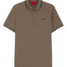 Рубашка поло с контрастными полосками на воротнике