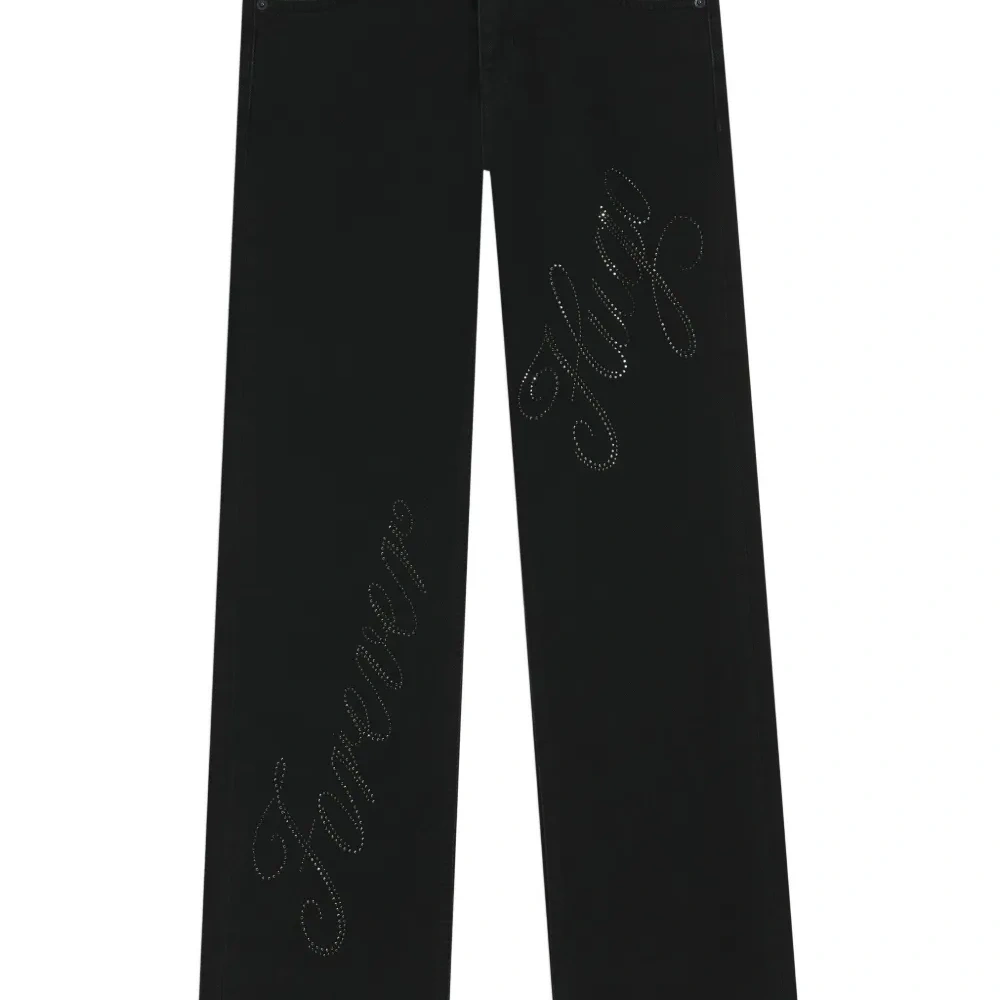 Джинсы со стразами