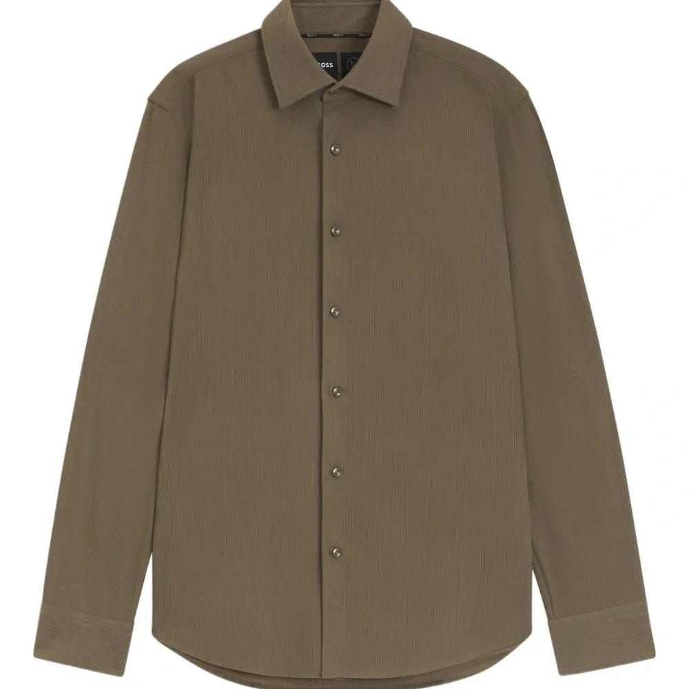 Рубашка в рубчик с длинными рукавами