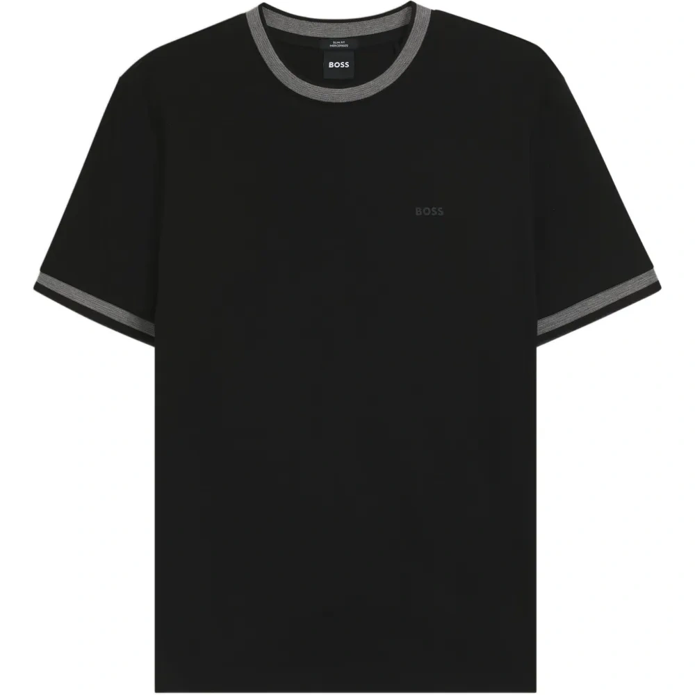 Футболка с контрастным воротником