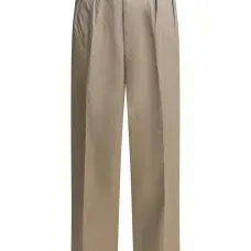 Брюки прямого кроя со складками