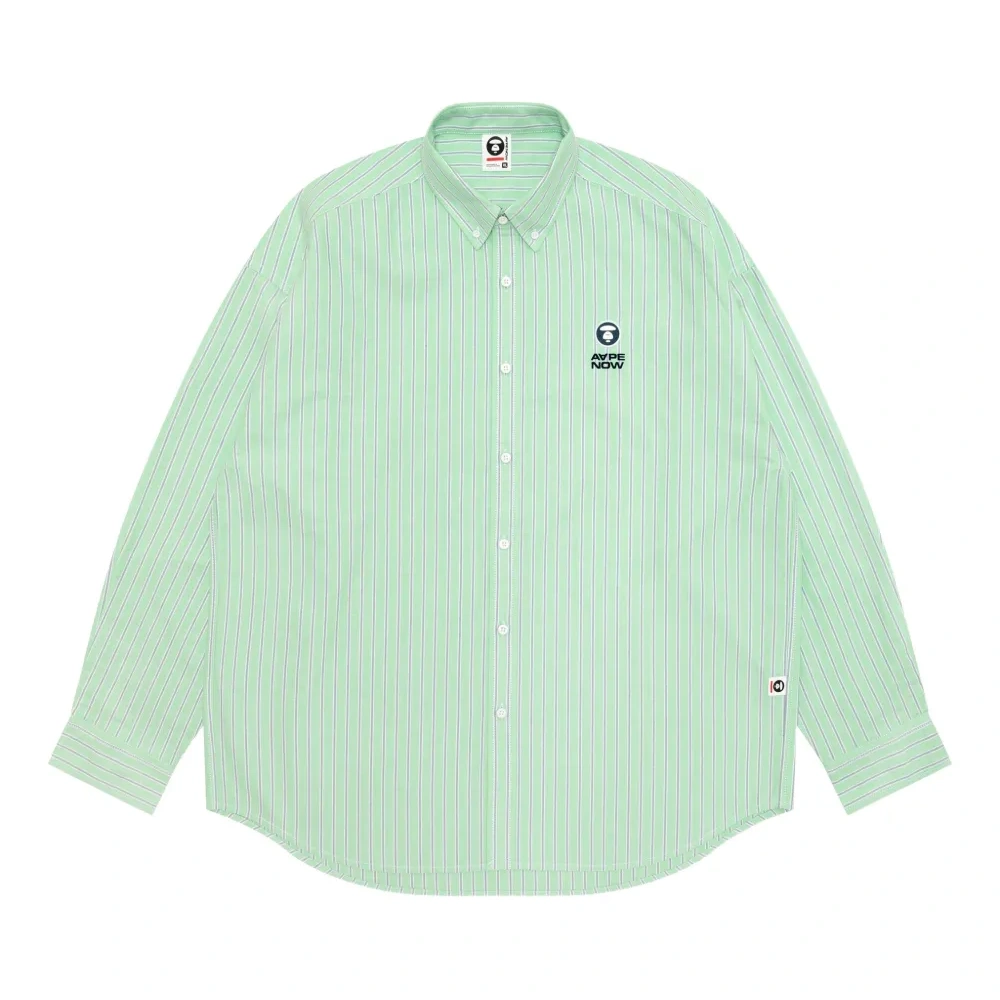 Полосатая рубашка с вышитым логотипом