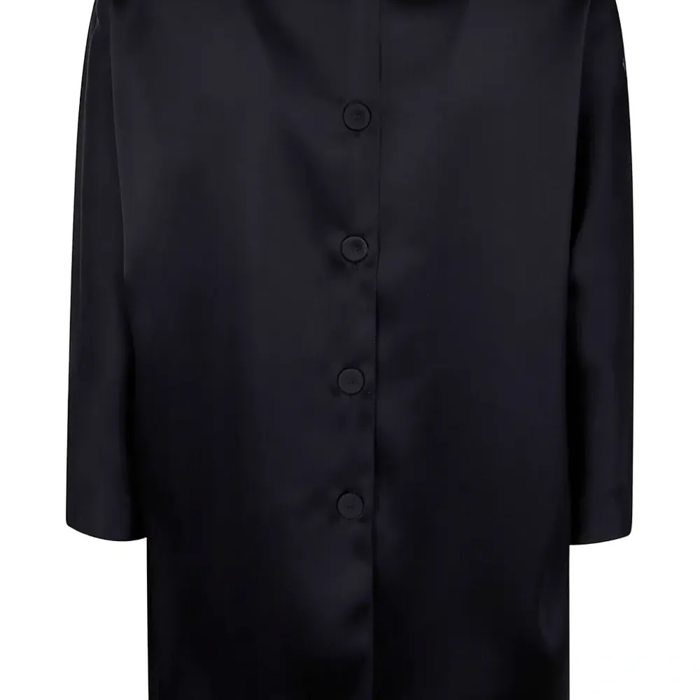 Атласная рубашка на пуговицах