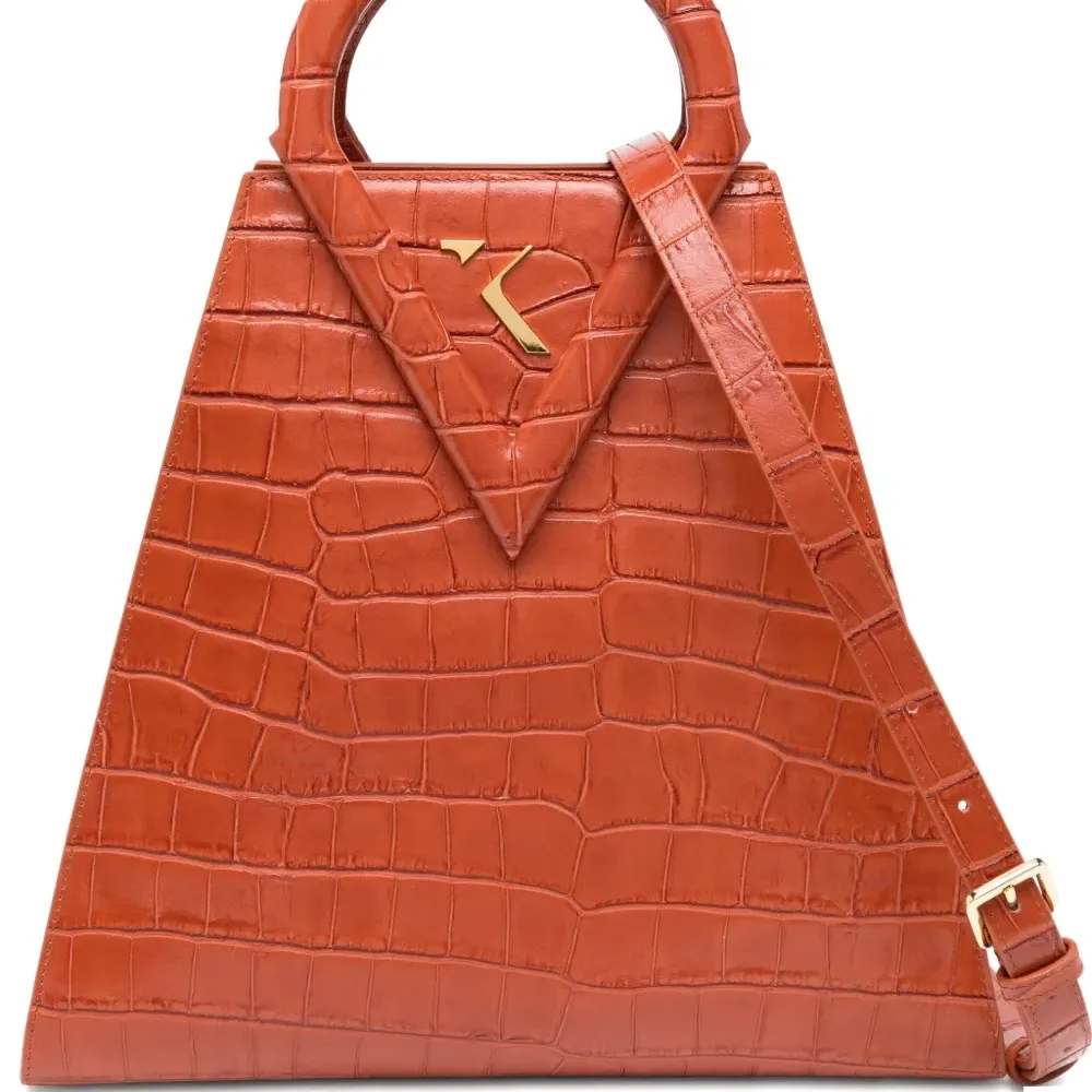 Сумка-тоут с тиснением под кожу крокодила