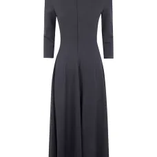 Плиссированное платье миди с рукавами три четверти