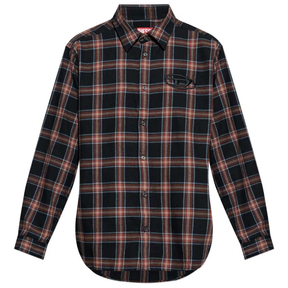 Рубашка в клетку с вышивкой