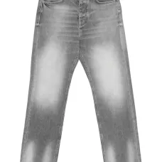 Джинсы с логотипом и эффектом потертости