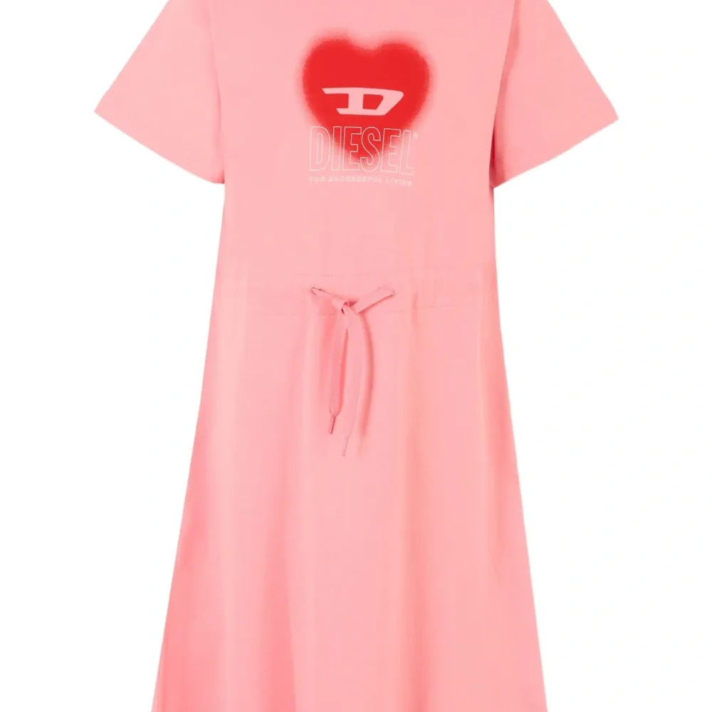 Платье с кулиской и логотипом