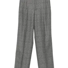 Клетчатые брюки со складками