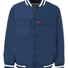 Бомбер с карманами и отделкой в рубчик