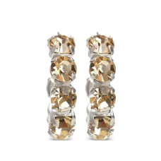 Серьги-кольца с кристаллами