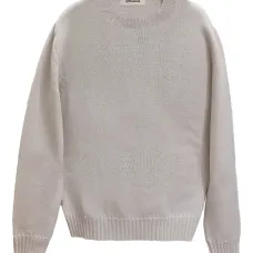 Свитер с круглым вырезом в рубчик