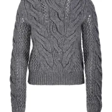 Свитер фактурной вязки с люверсами Свитер фактурной вязки с люверсами