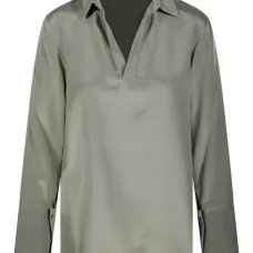 Блузка с V-образным вырезом и длинными рукавами