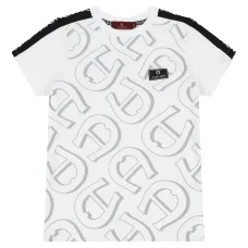 Футболка с логотипом и вставками