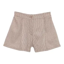 Шорты в ломаную клетку со складками