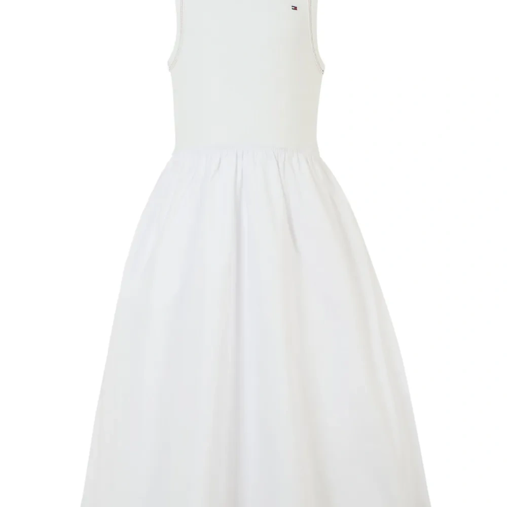 Платье в рубчик без рукавов