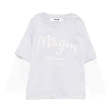 Многоуровневая футболка с принтом-логотипом Многоуровневая футболка с принтом-логотипом