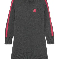 Платье-свитер с вышитым логотипом