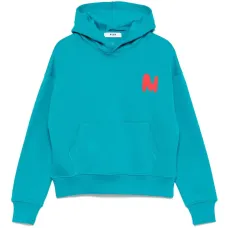 Топ с капюшоном и нашивкой-логотипом Топ с капюшоном и нашивкой-логотипом