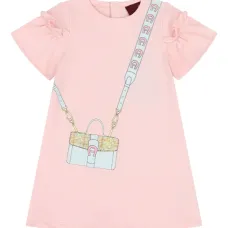 Платье с оборками и принтом