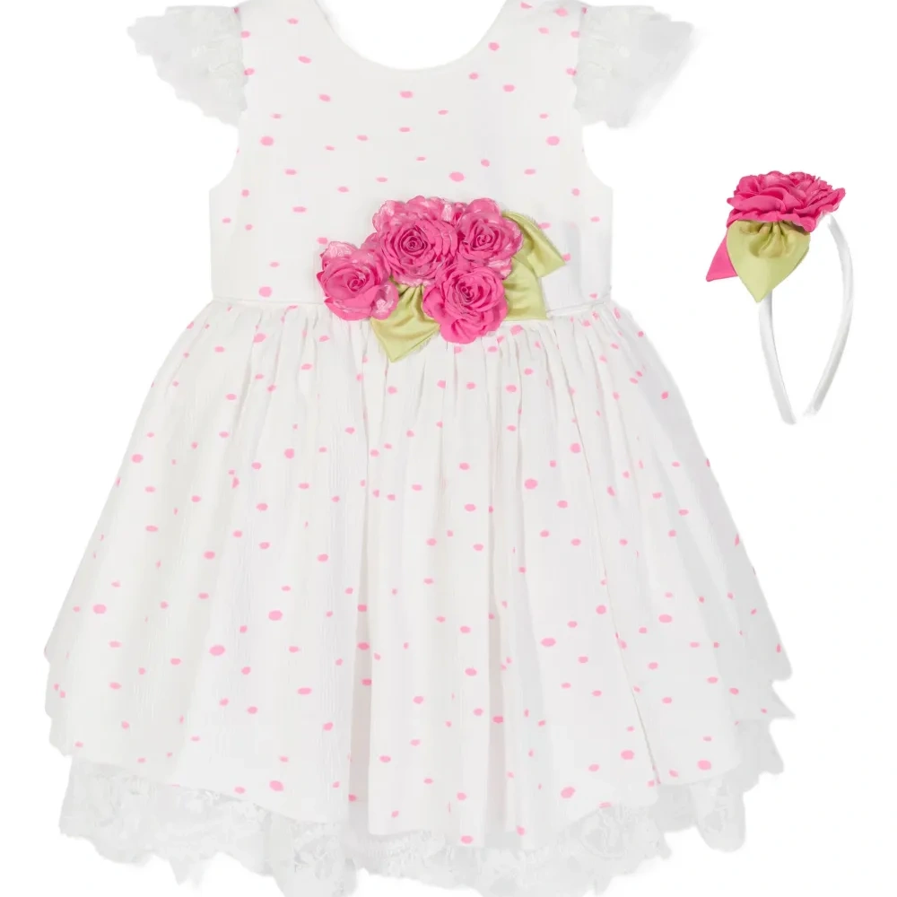 Декорированное платье в горох