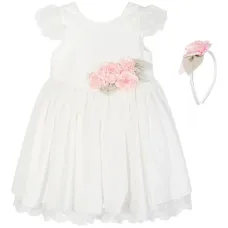 Кружевное платье с цветочным декором