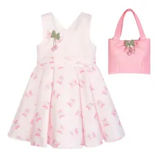 Платье с бантом и принтом