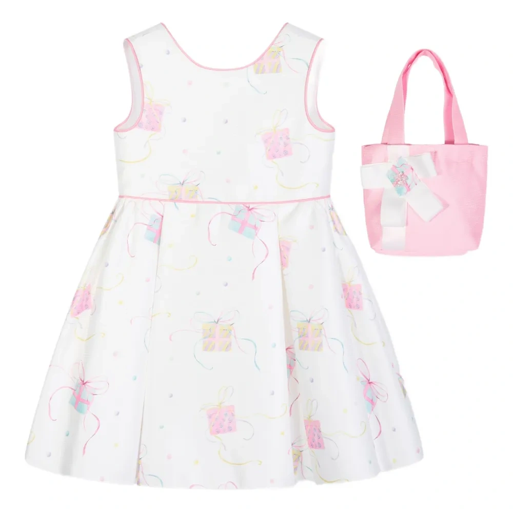 Платье без рукавов с принтом "подарок"