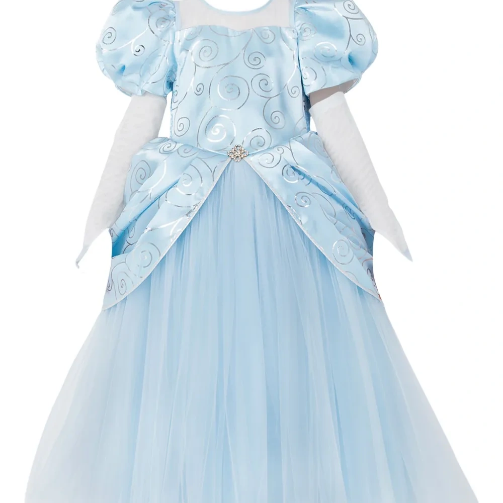 Платье с объемными рукавами и принтом