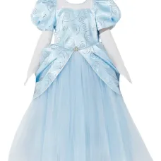 Платье с объемными рукавами и принтом