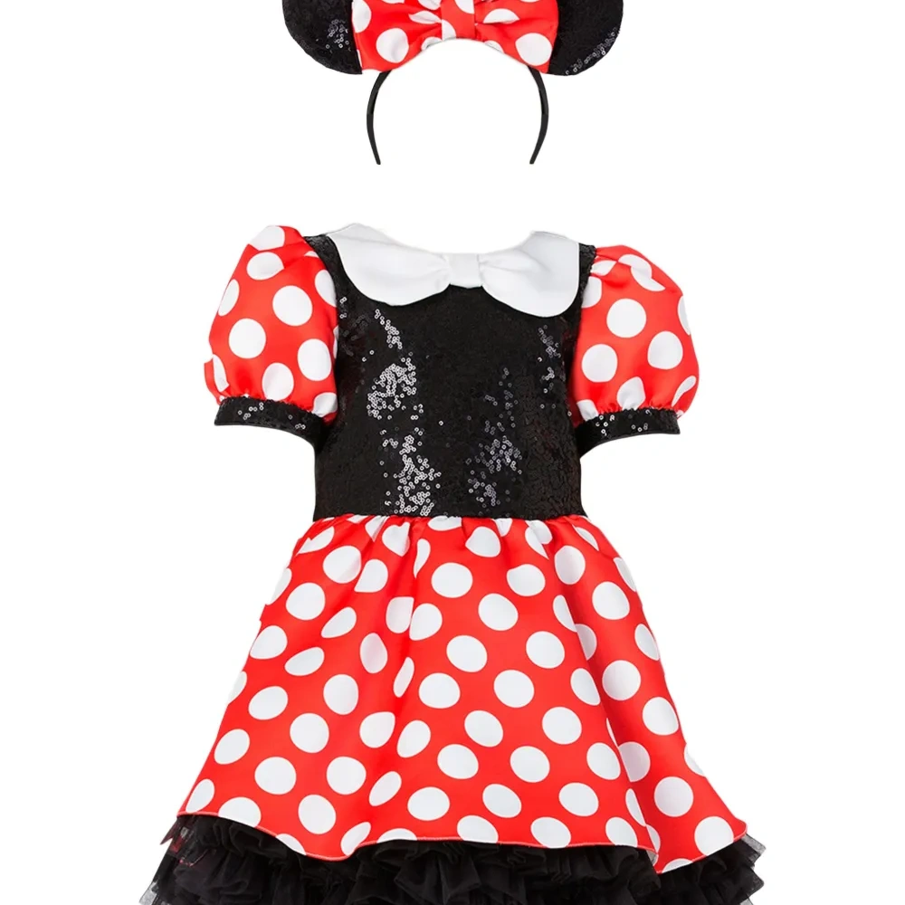 Платье в горох с пайетками