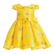 Платье с цветочным принтом и бантом