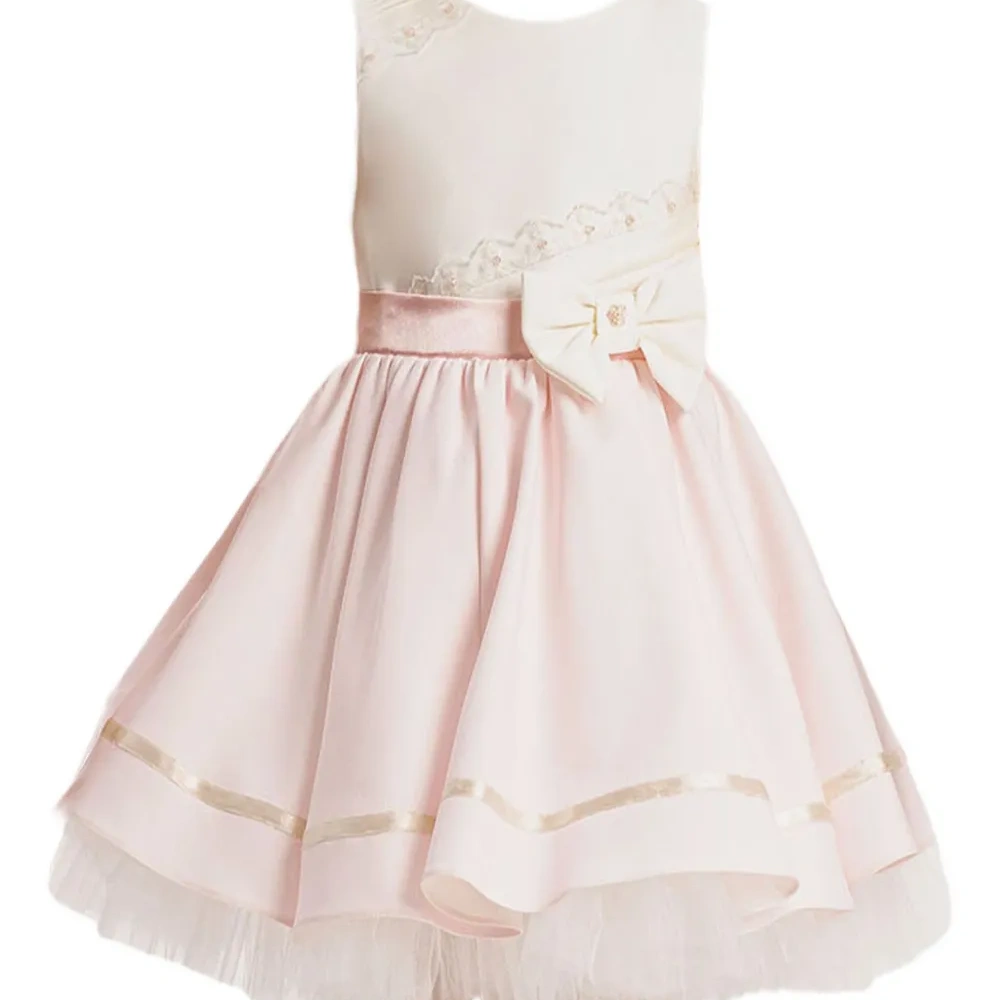 Многослойное платье с бантом