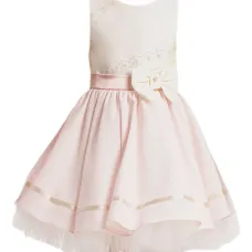 Многослойное платье с бантом