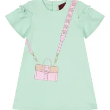 Платье с оборками и принтом