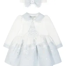 Комплект с платьем и цветочной аппликацией