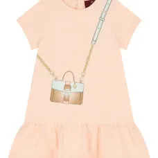 Платье с оборками и принтом