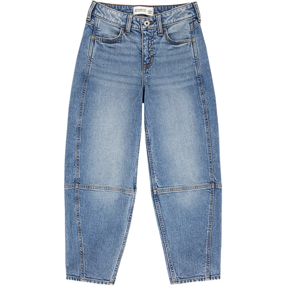 Джинсы свободного кроя с вставками