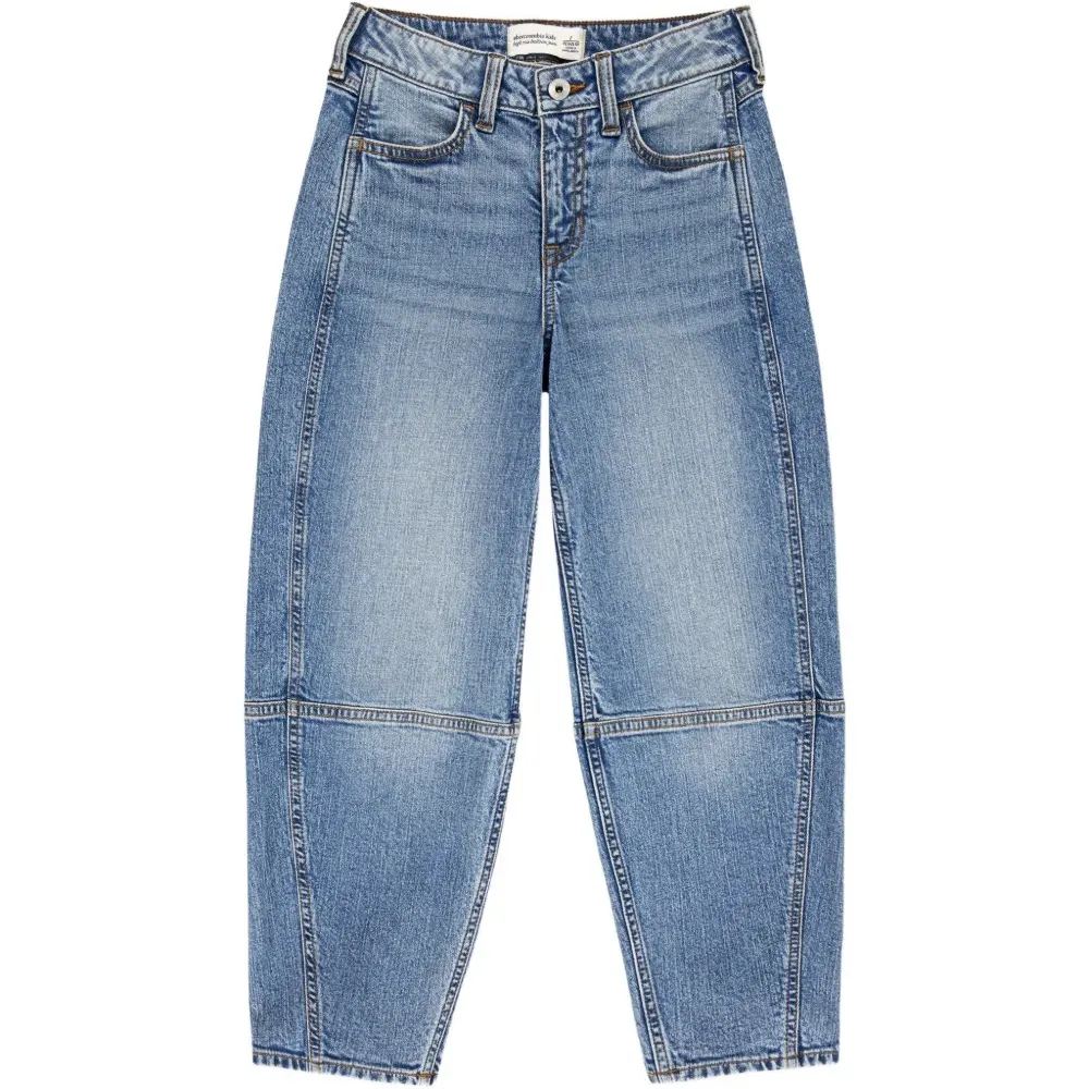 Джинсы свободного кроя с вставками